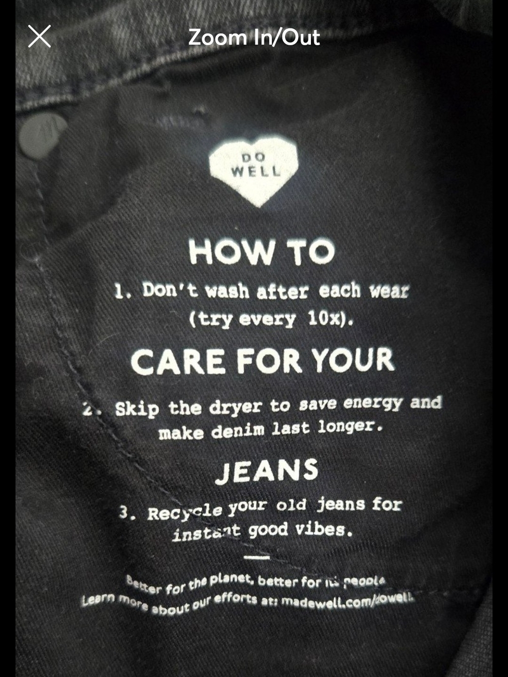 Madewell Straight-Leg High-Rise Jeans in Washed Black #236 - Picture 8 of 8
